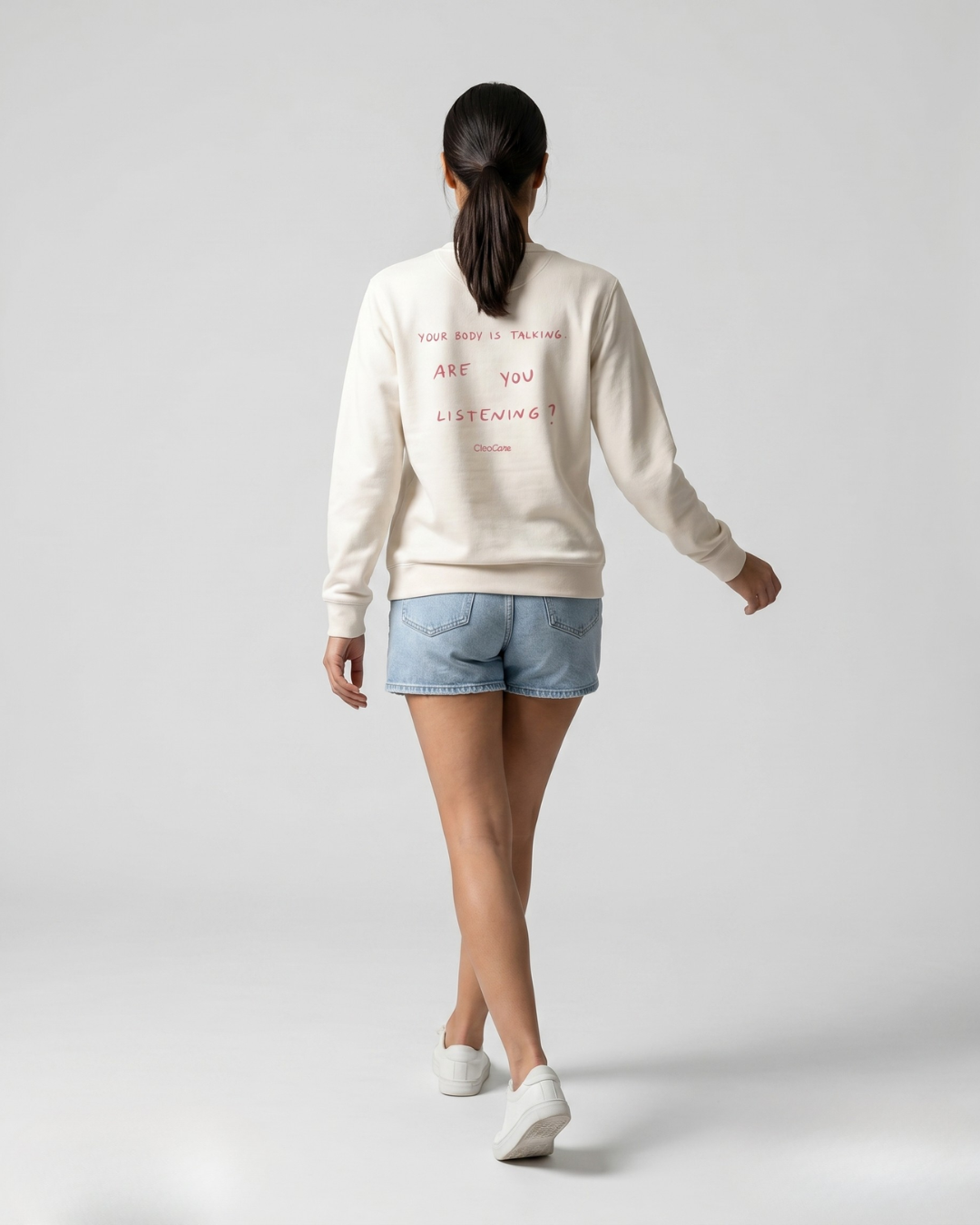 Sweatshirt Crewneck “Your body is talking. Are you listening?”