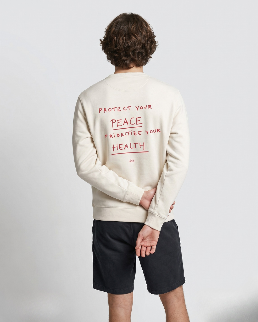 Sweatshirt Crewneck "Protect your peace. Prioritize your health."